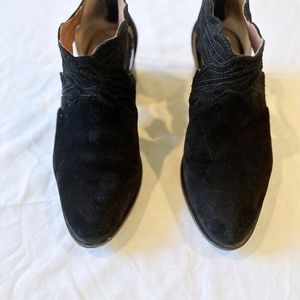 Black Suede cutout booties